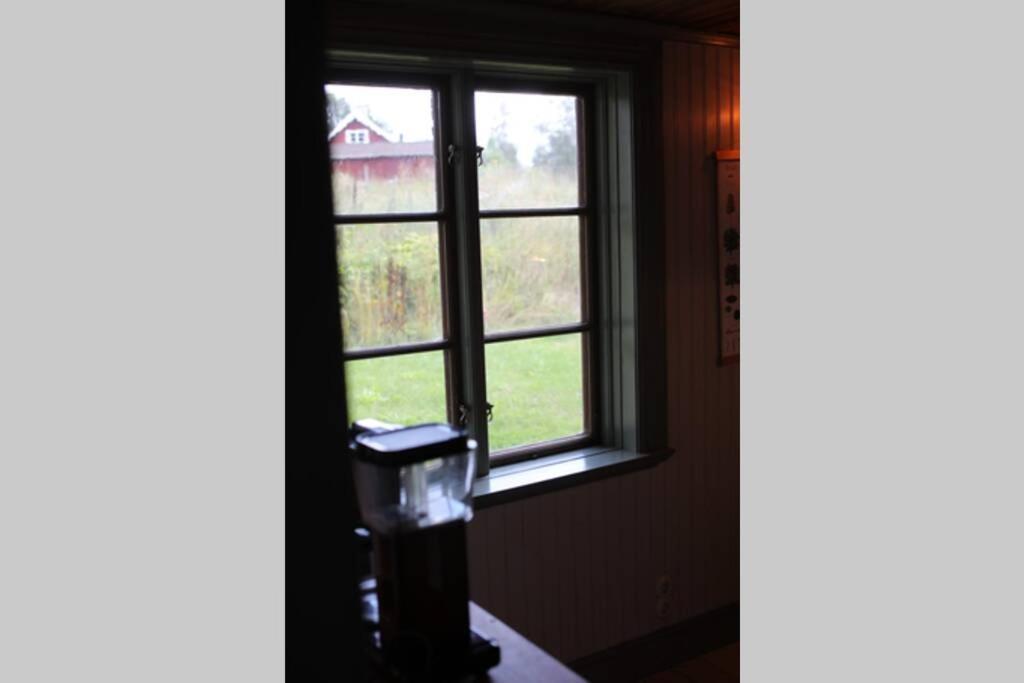 Sjoenaera Stuga Med Bat Och Bastu Ramkvilla Exterior foto